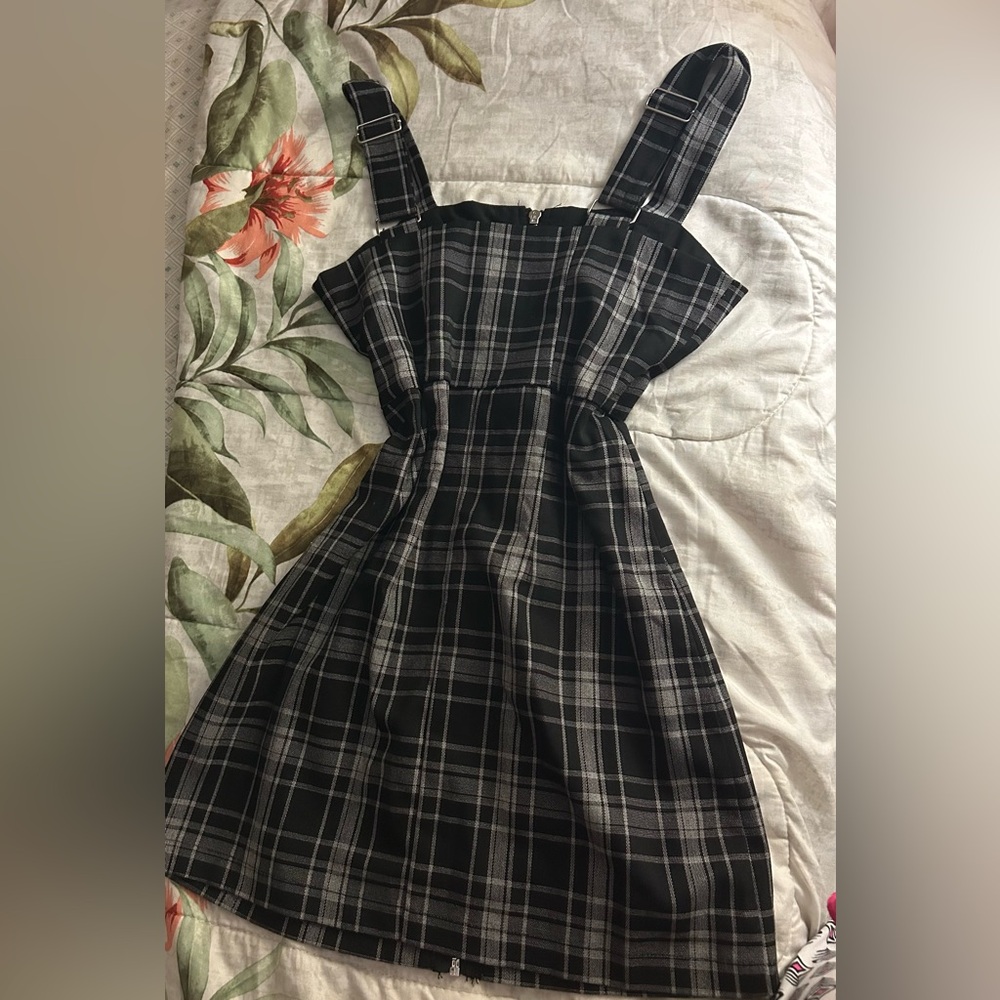 Forever 21 Monochrome Checkered Dress Overall